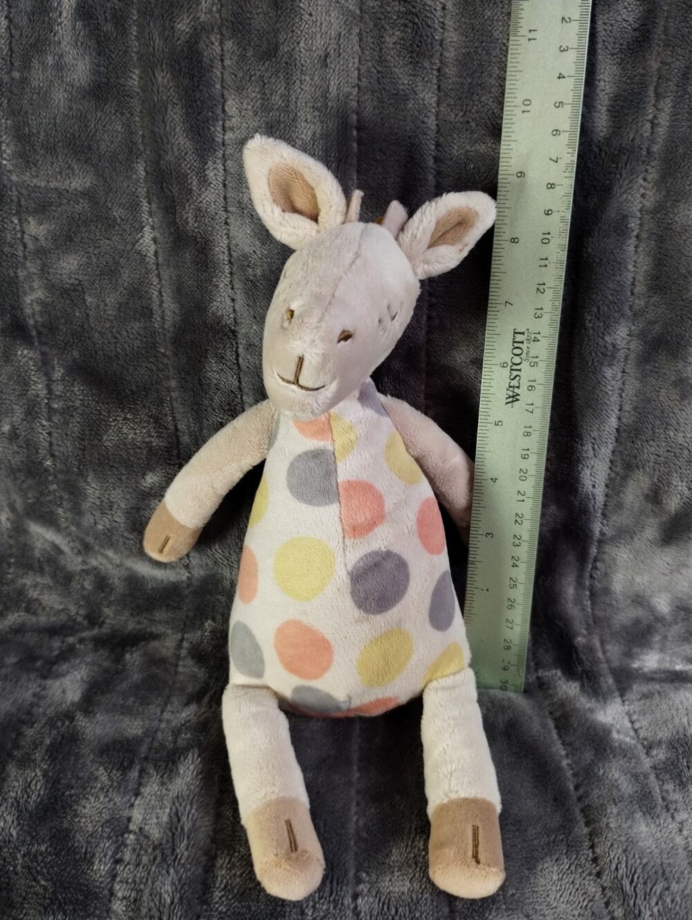 Hallmark Giraffe Plush Pastel Polka Dot Stuffed Animal Grey 12" Toy